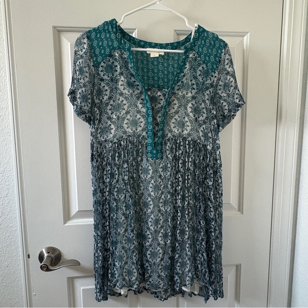 Maeve Teal Floral Dress